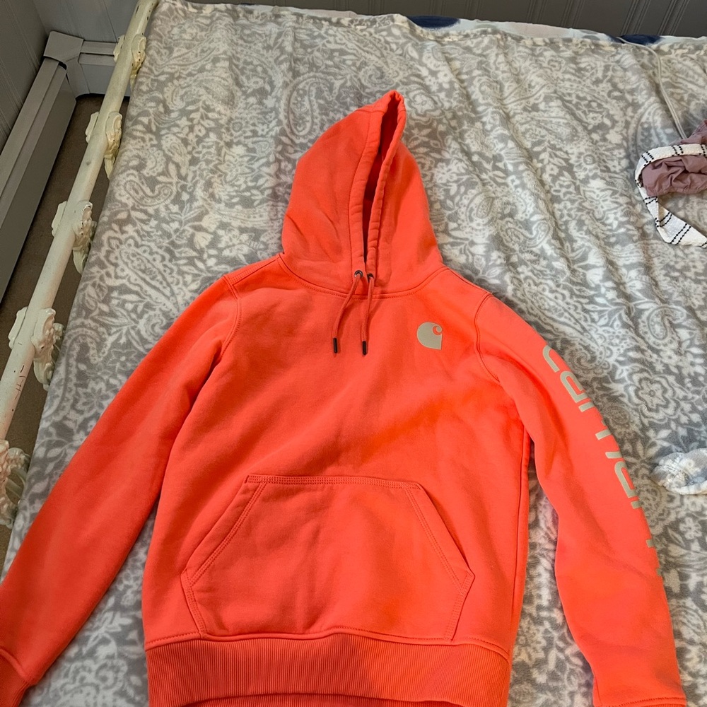 NWOT Carhartt Women’s  Bright Orange Hoodie